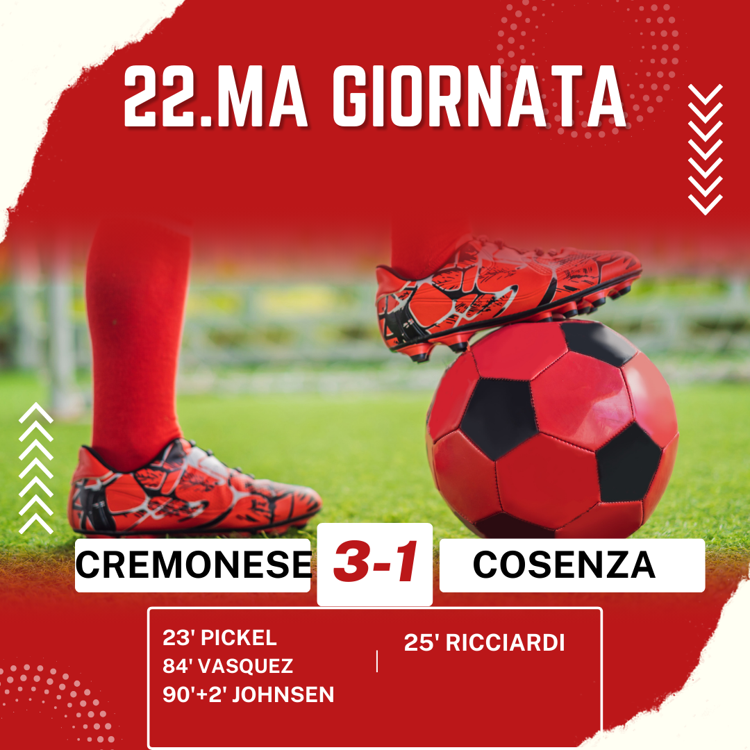 La Cremonese nella ripresa batte il Cosenza